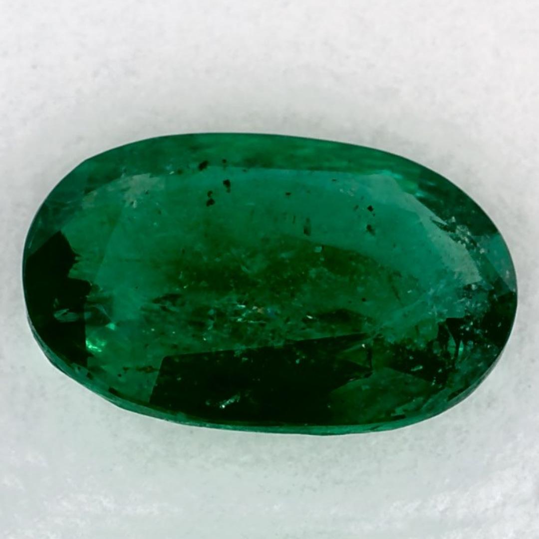 1.33 Ct Emerald Oval Loose Gemstone In New Condition In Fort Lee, NJ