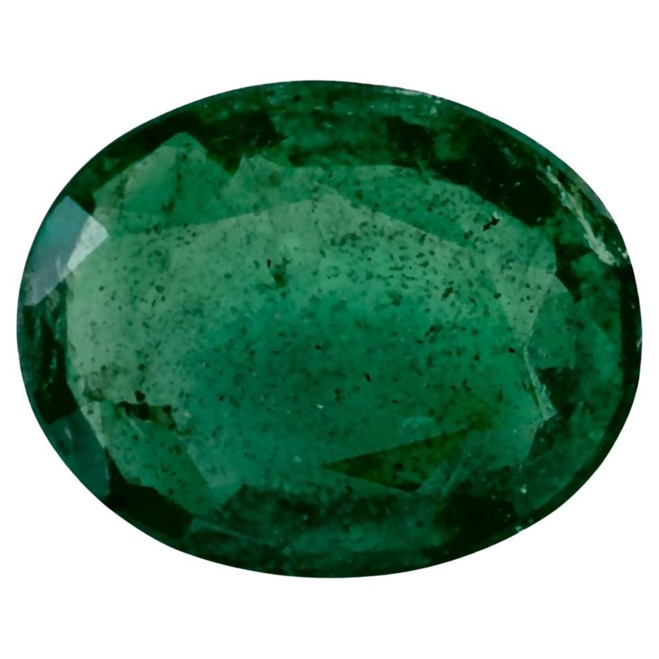 1.33 Ct Emerald Oval Loose Gemstone For Sale