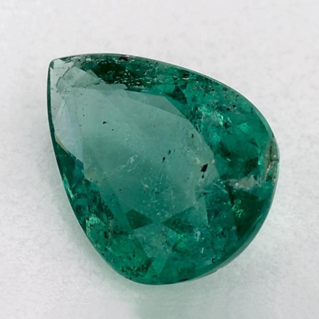 Pear Cut 1.33 Ct Emerald Pear Loose Gemstone