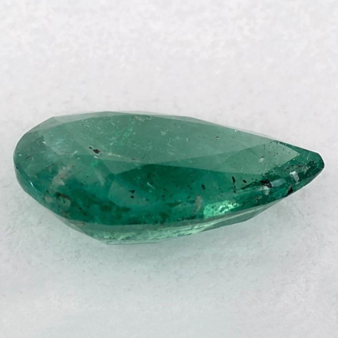 1.33 Ct Emerald Pear Loose Gemstone In New Condition In Fort Lee, NJ