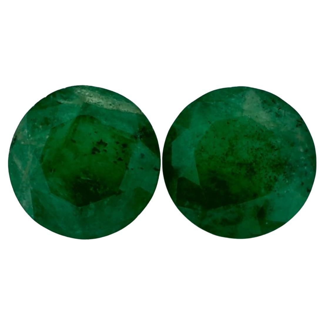 1.33 Ct Emerald Round Loose Gemstone