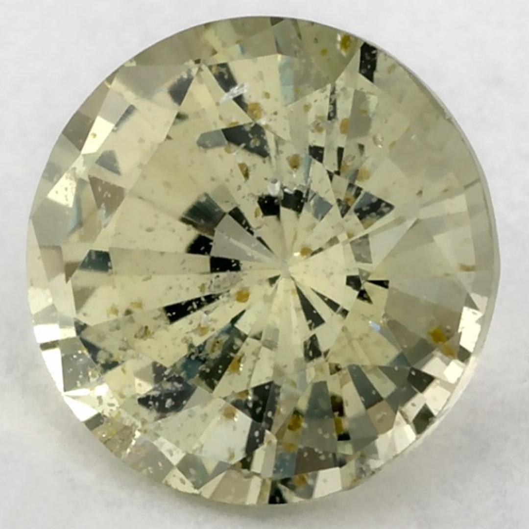 Taille ronde 1.33 Ct Green Sapphire Round Loose Gemstone (Saphir vert rond en vrac) en vente