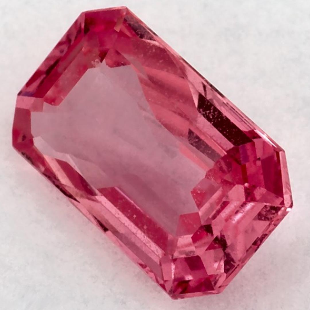 1.33 Ct Pink Sapphire Octagon Cut Loose Gemstone Corte octogonal en venta