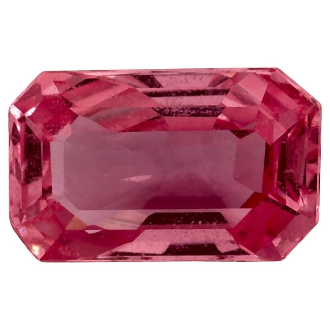 1.33 Ct Pink Sapphire Octagon Cut Loose Gemstone