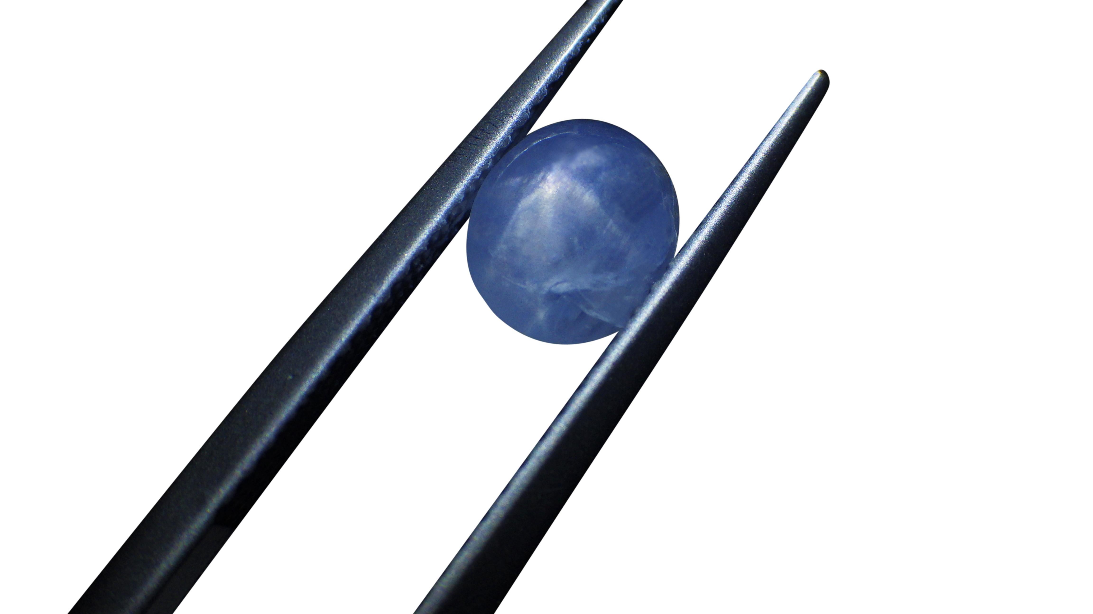 1.33 ct Unheated Blue Ceylon Star Sapphire In New Condition For Sale In Toronto, Ontario