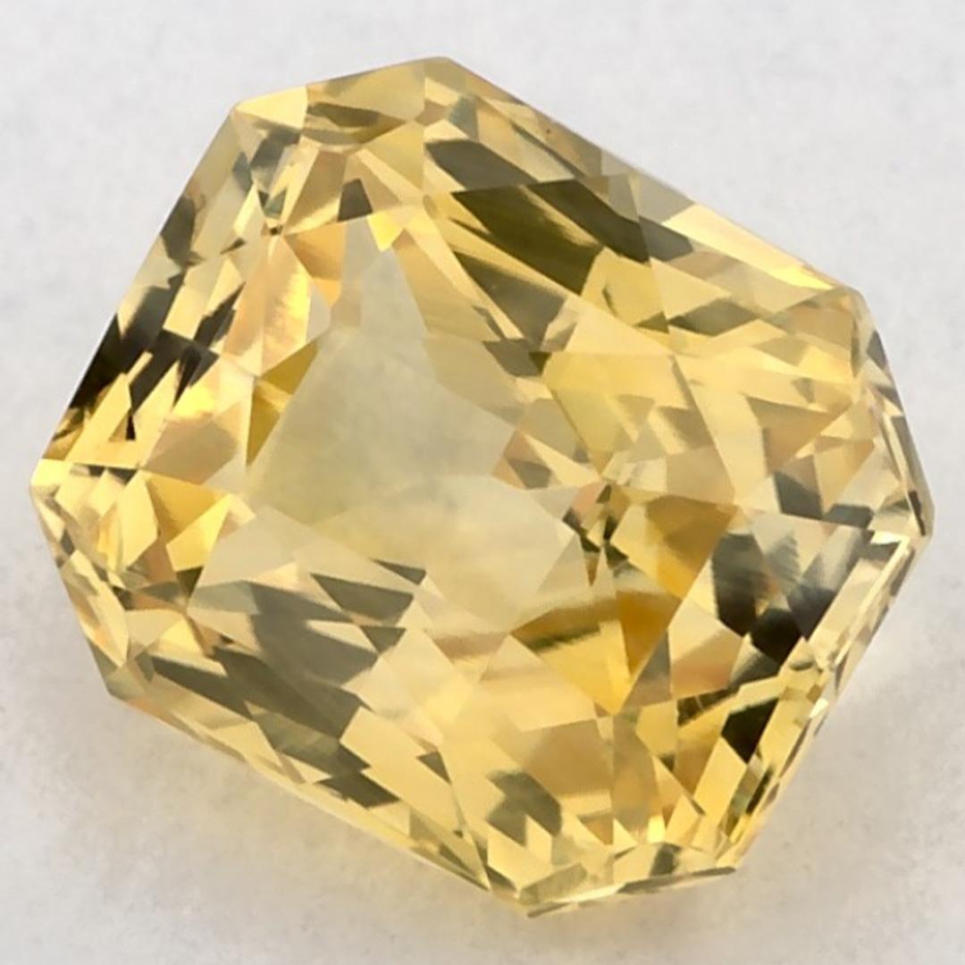 1,33 Karat Gelber Saphir Radiant Loser Edelstein (Radiantschliff) im Angebot
