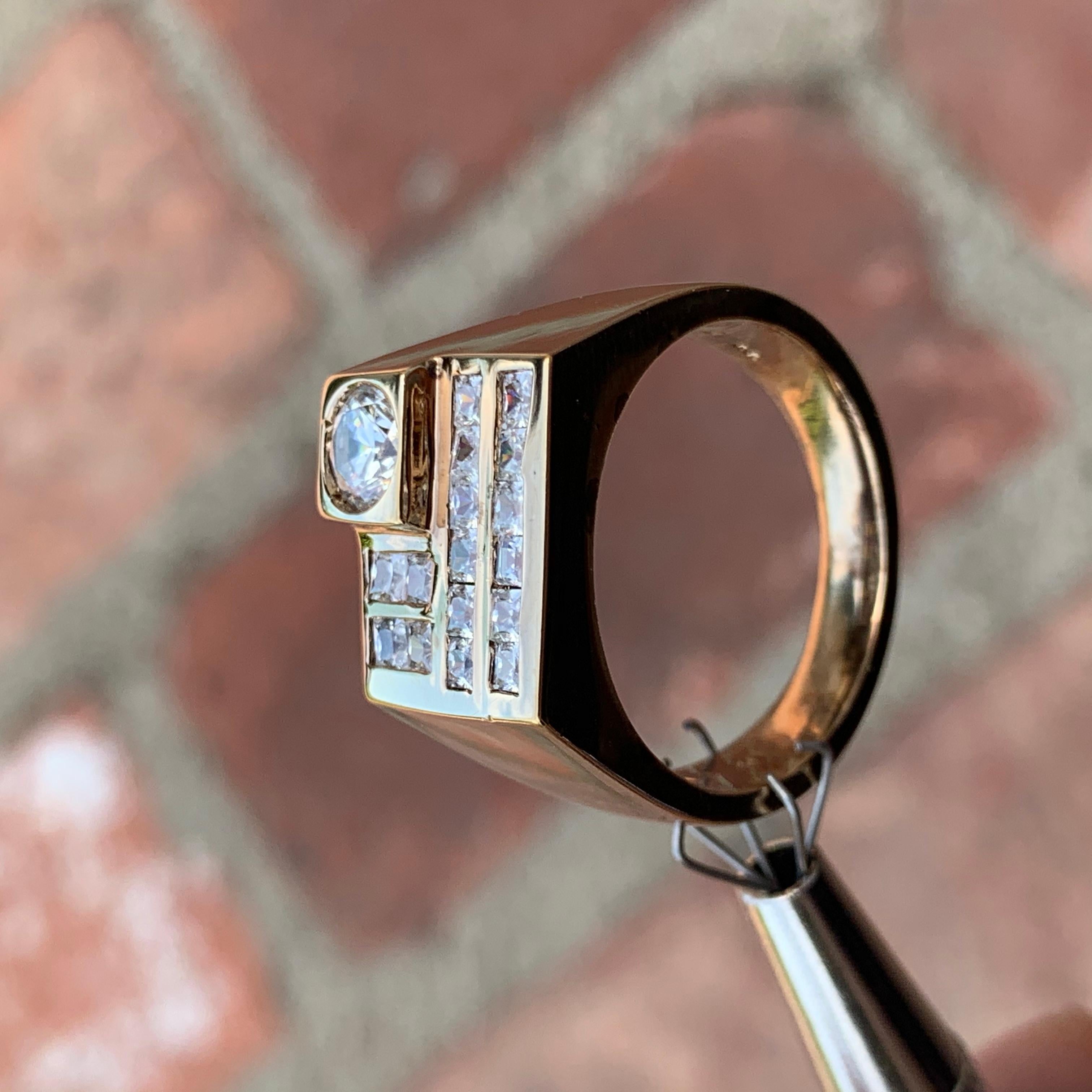All Of Our Pieces Are 100% Made In Los Angeles, California.

Want This Beautiful Diamond and Gold Ring But Want To Save Money? We Can Make You This Real Gold and CZ ,  Your Cost is only $2300

If Item Is Already Sold It Will Be Customer Made To