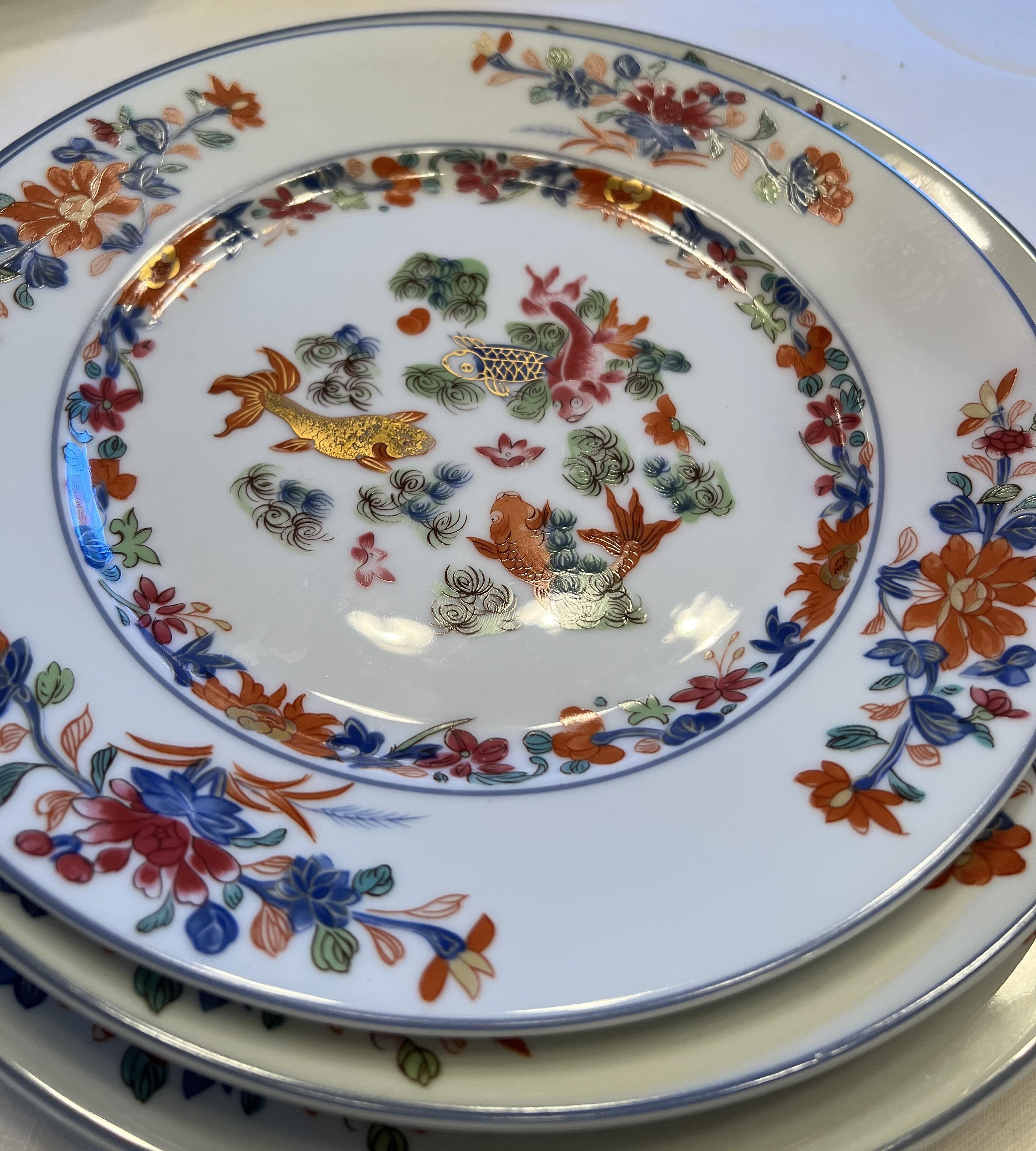 Service de table 133 pièces « House of Puiforcat Kiang She » pour 12 personnes par Limoges, France en vente 9