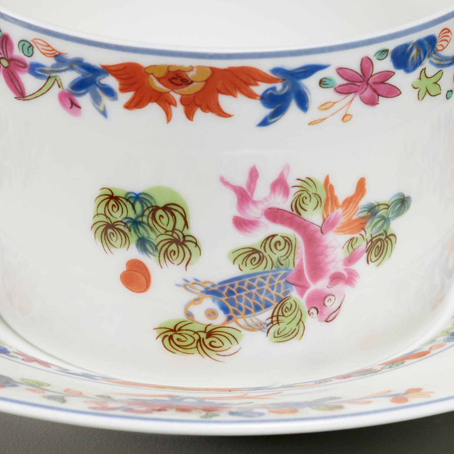 Polychromed 133 Piece House of Puiforcat Kiang She Dinner Service for 12 by Limoges, France For Sale