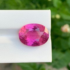 13,30 Karat Ausgezeichnete Lose Rubellit Turmalin Oval Form Edelstein für Anhänger