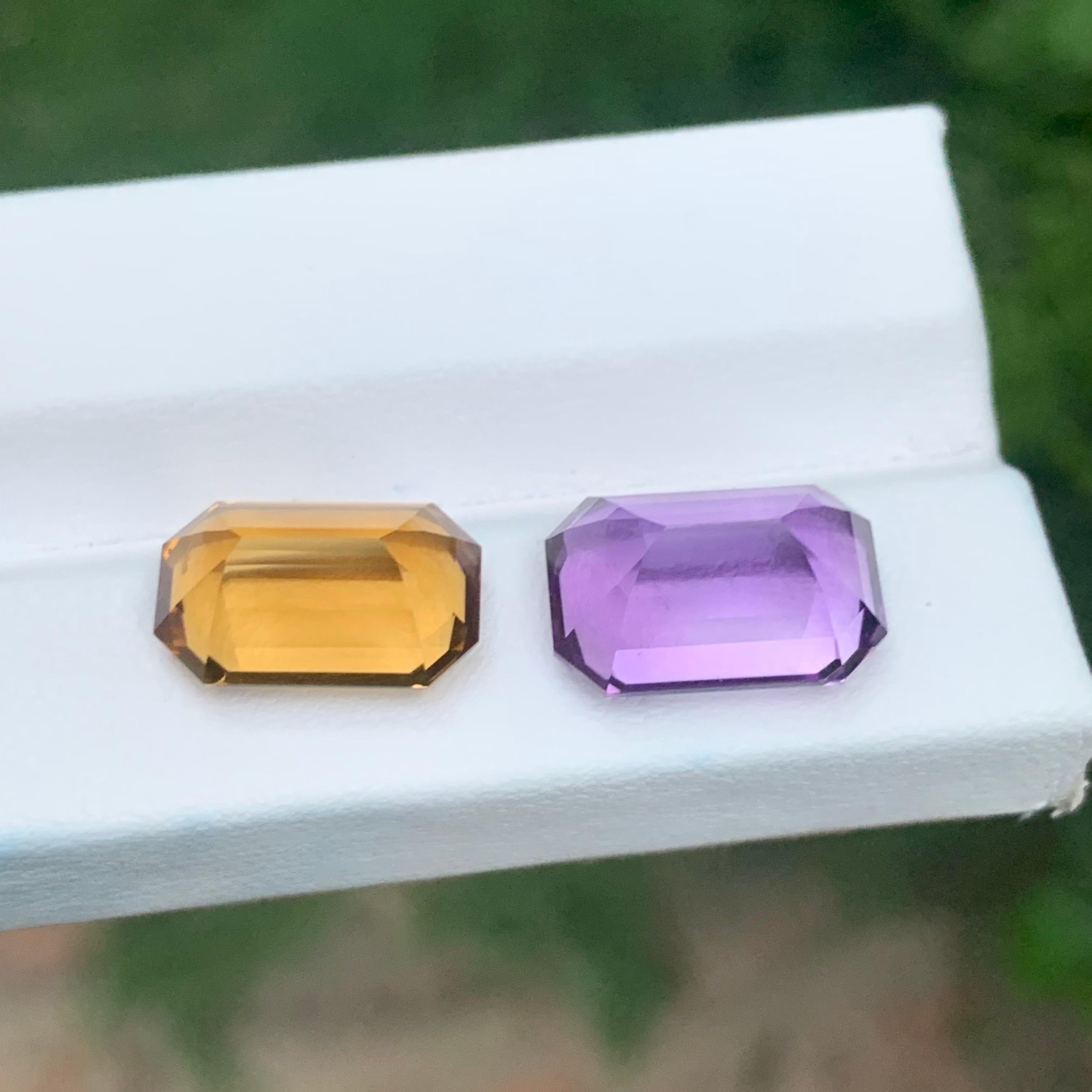 13.30 Carat Natural Dual Loose Amethyst Citrine Gemstone In New Condition For Sale In Peshawar, PK