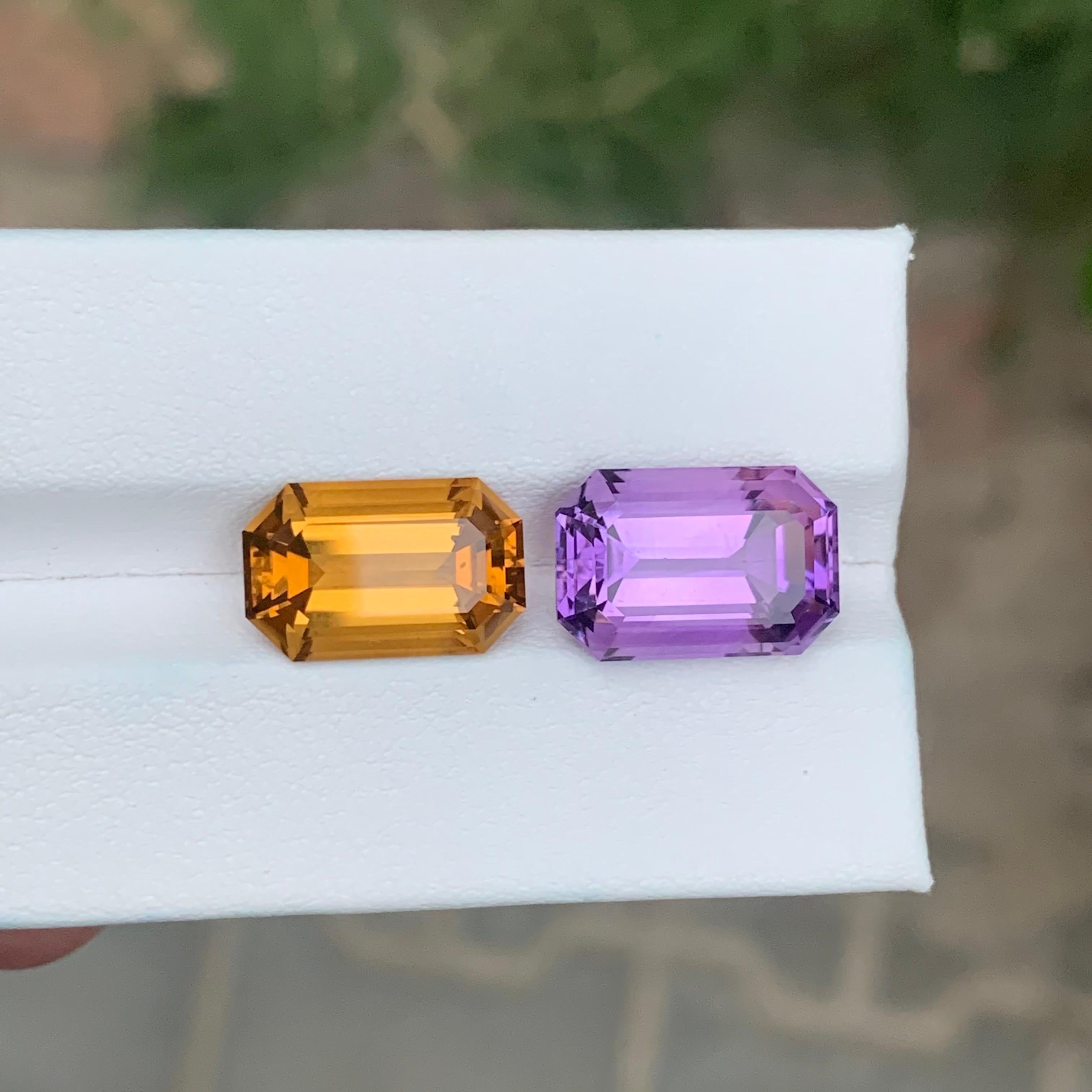 13.30 Carat Natural Dual Loose Amethyst Citrine Gemstone For Sale 1