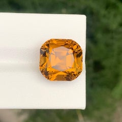 13.30 Carat Natural Loose Madeira Color Citrine Cushion Cut Bazillion Gemstone