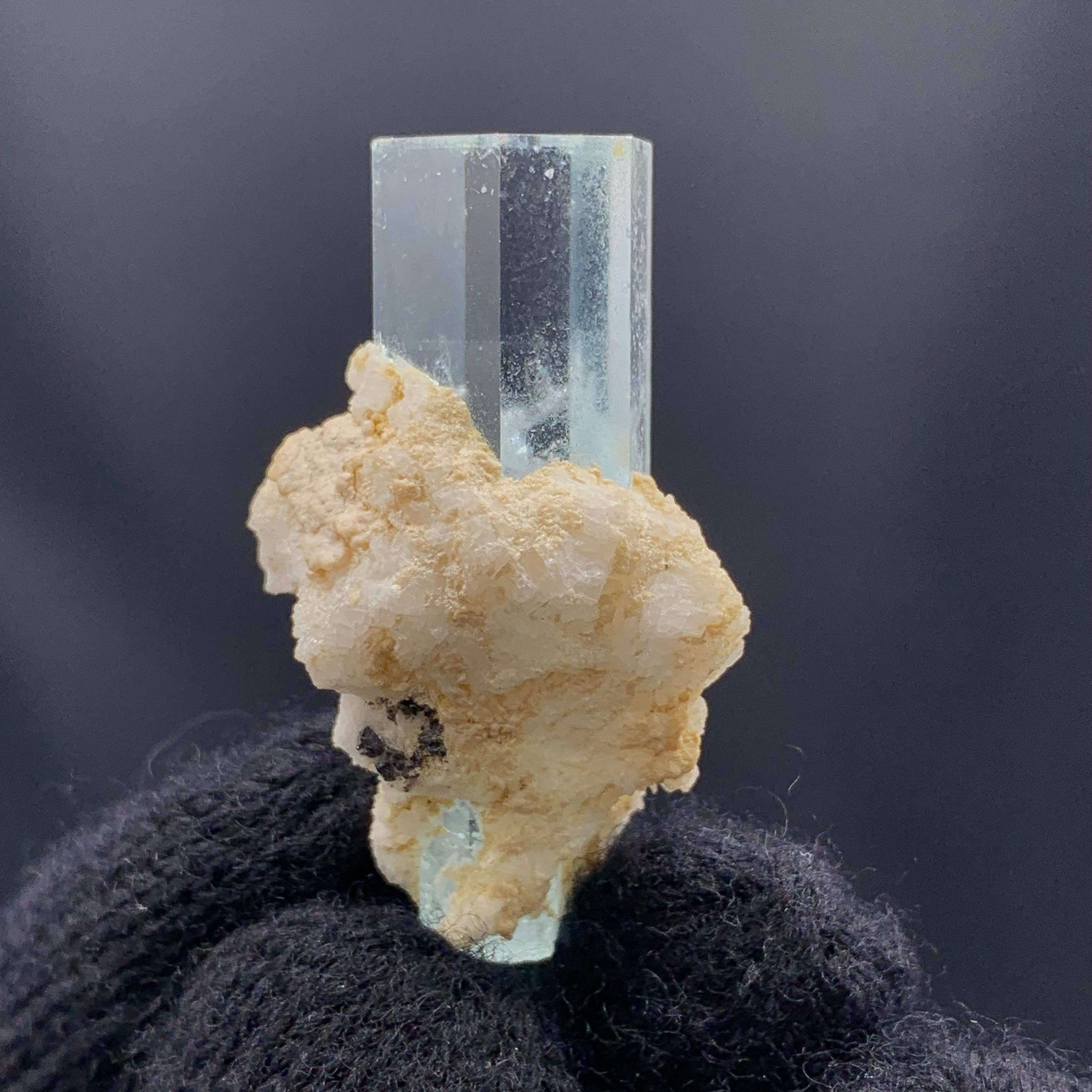 Other 13.30 Grams Aquamarine Crystal On Albite From Pakistan For Sale