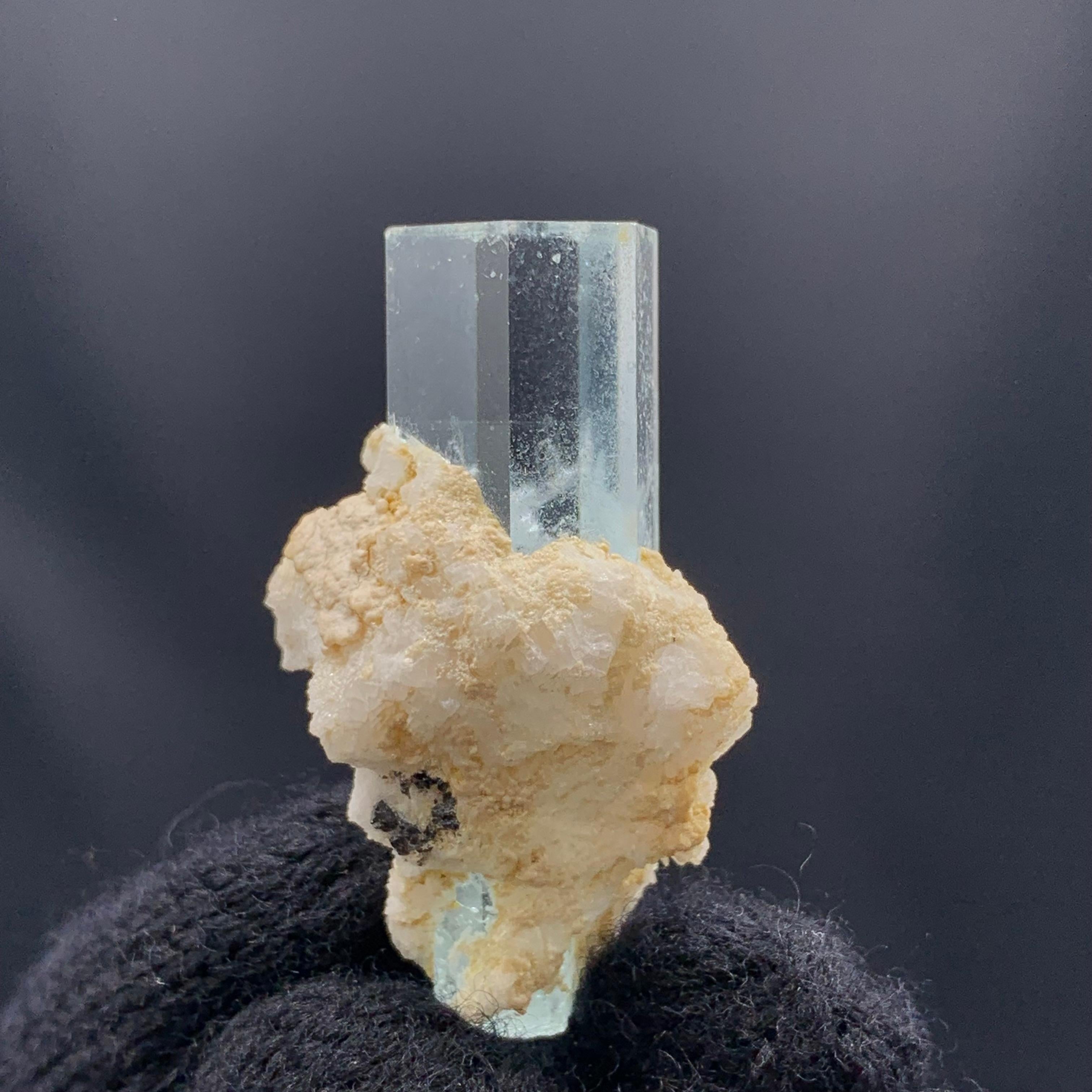 13.30 Grams Aquamarine Crystal On Albite From Pakistan For Sale 1