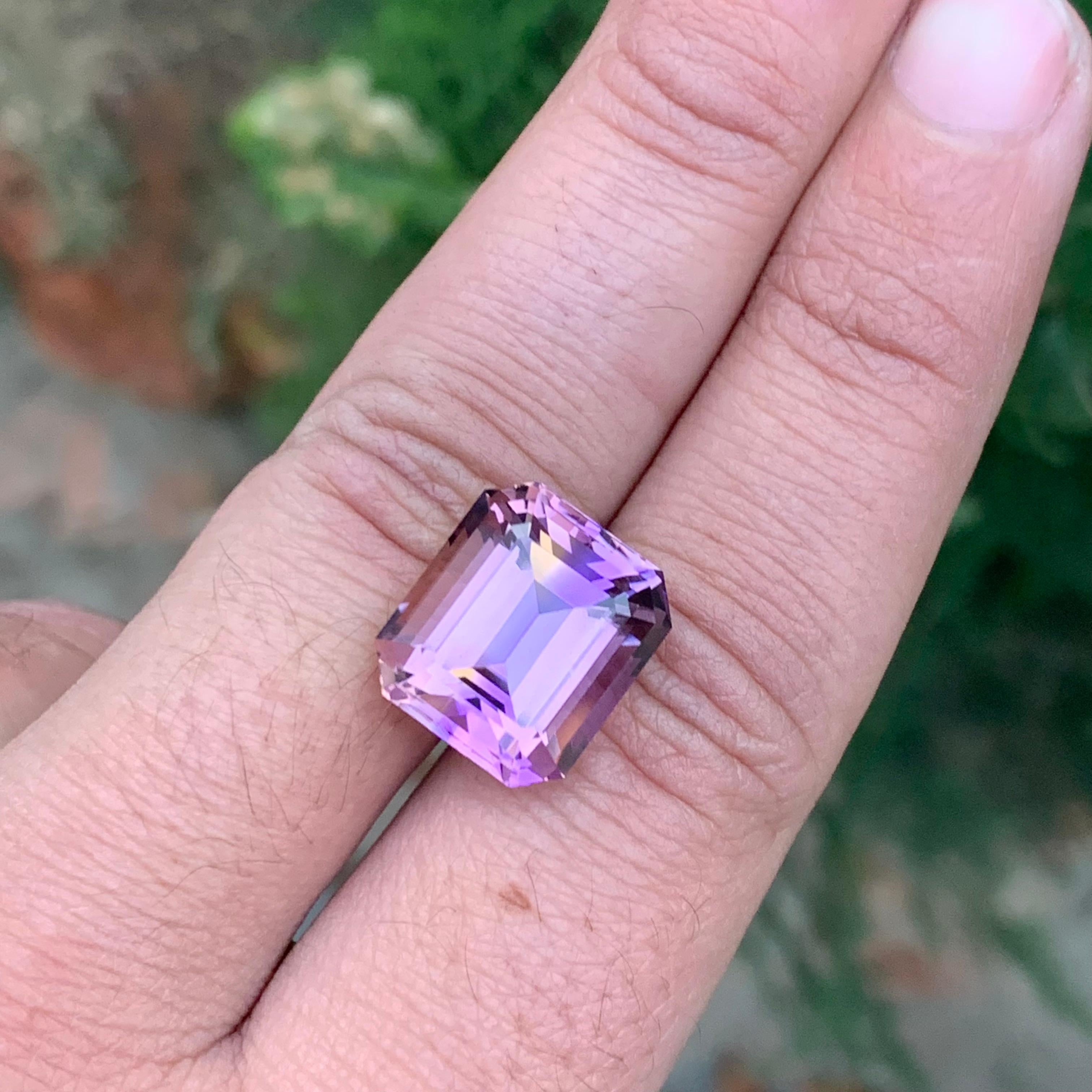 Arts and Crafts 13.35 Carat Natural Loose Ametrine Asscher Cut Gemstone For Sale