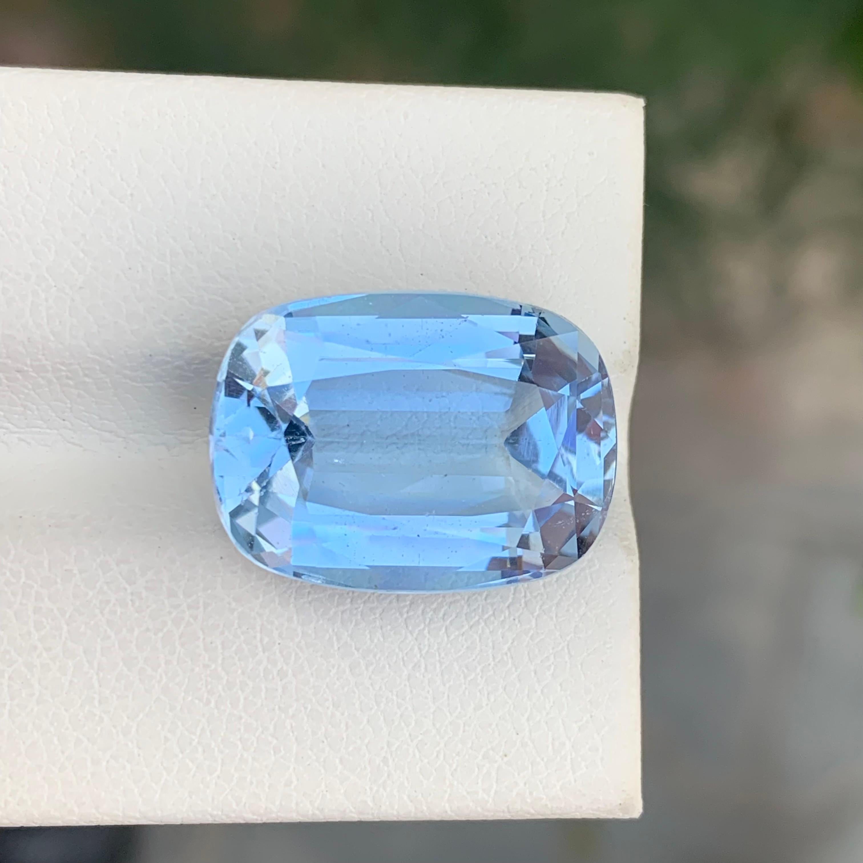 Faceted Goshenite

Weight: 13.35 Carats
Dimension: 18.2 x 13.4 x 7.8 Mm
Origin: Pakistan
Shape: Cushion
Color: Blue
Certficate; On Customer Demand
.
Goshenite, a captivating and pristine gemstone, belongs to the beryl mineral family, which also