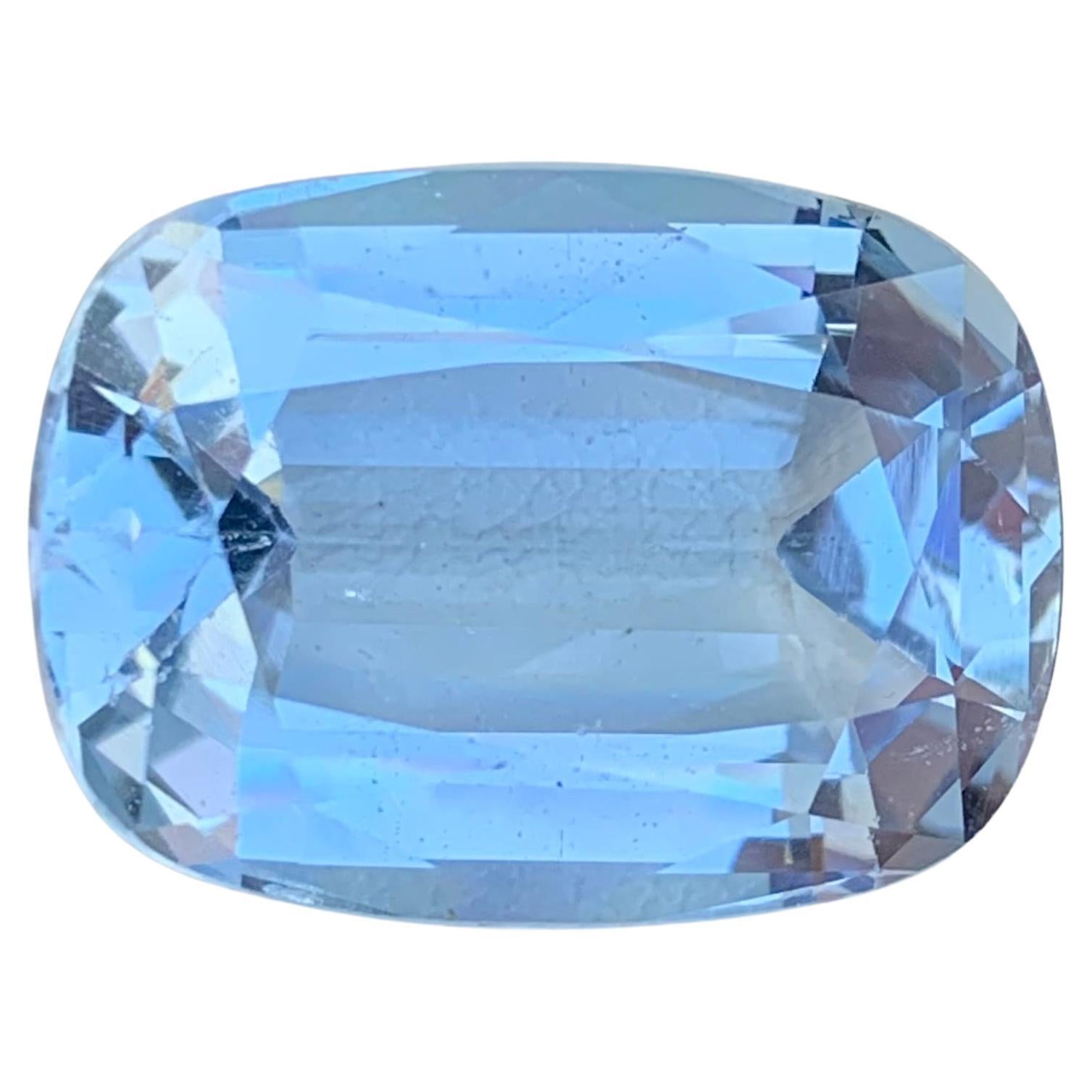 13.35 Carat Pretty Loose Aquamarine Goshenite Cushion Shape Gemstone