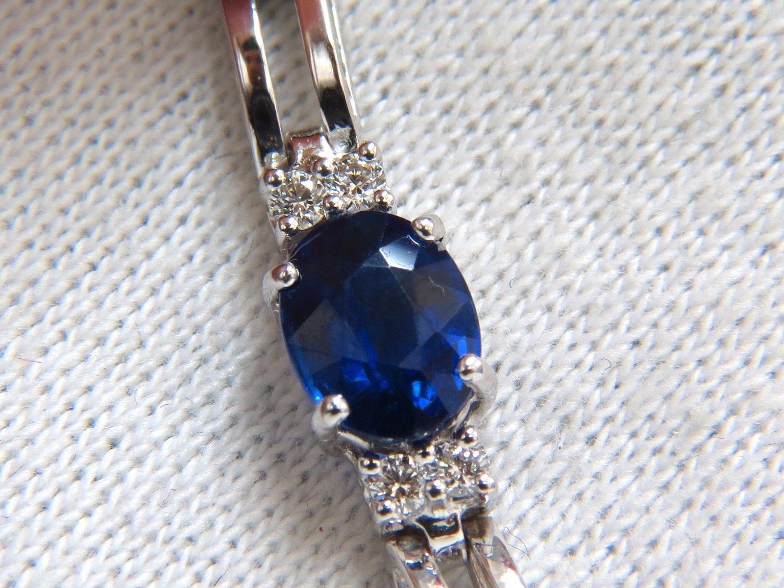 da uomo o donna 13,36 carati di kyanite blu naturale con diamanti Bracciale tennis 14 carati in vendita