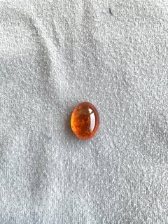 13.38 Carat Fanta Spessartite Garnet Oval Cabochon Plain Top Quality Natural Gem