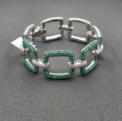 Bracciale con smeraldo naturale e diamanti da 13.38 carati
