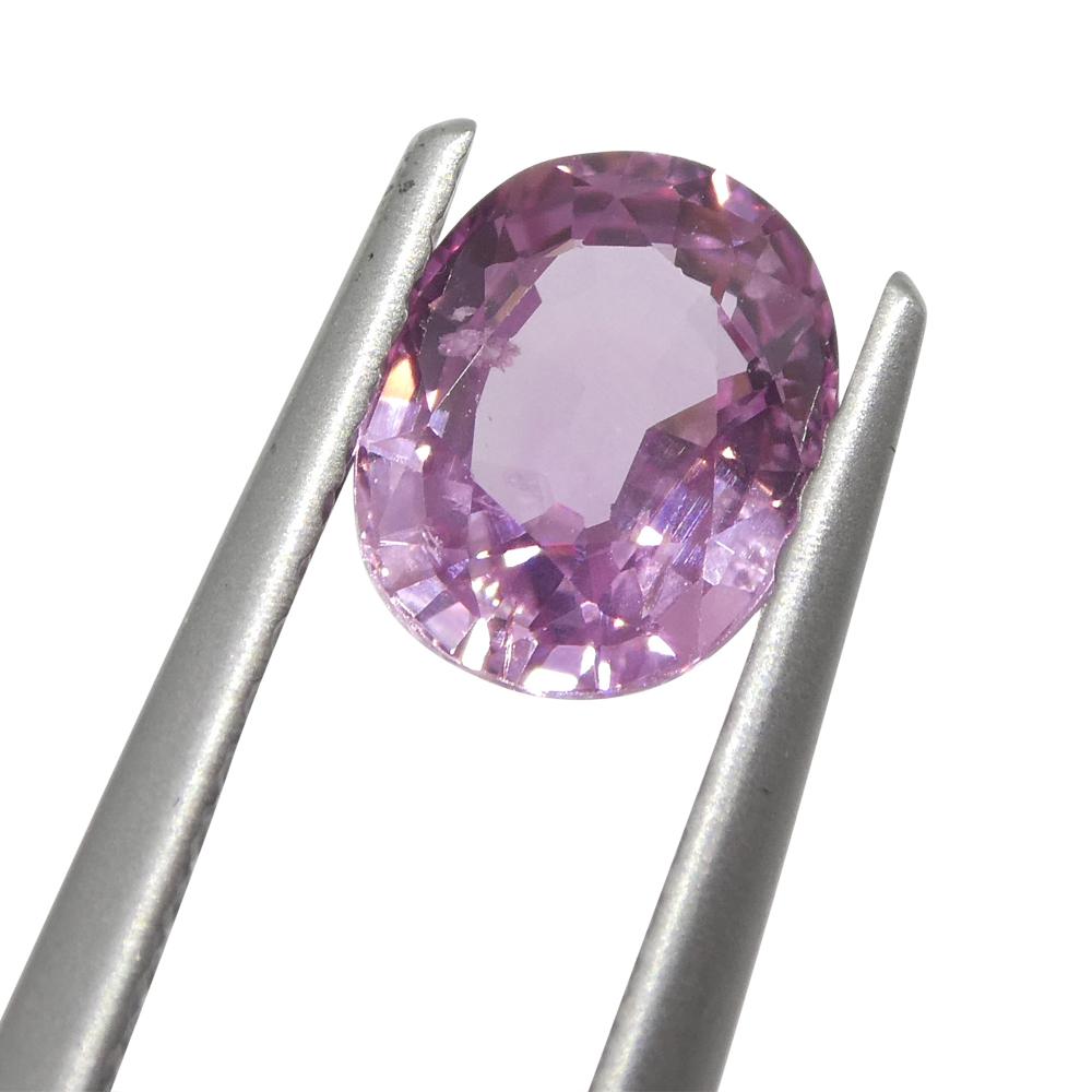 1.33ct Cushion Pink Sapphire from East Africa, Unheated For Sale 5