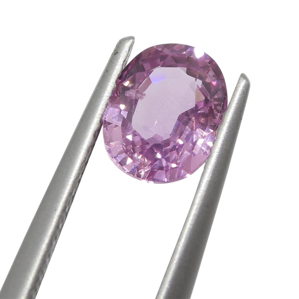 Cushion Cut 1.33ct Cushion Pink Sapphire from East Africa, Unheated For Sale