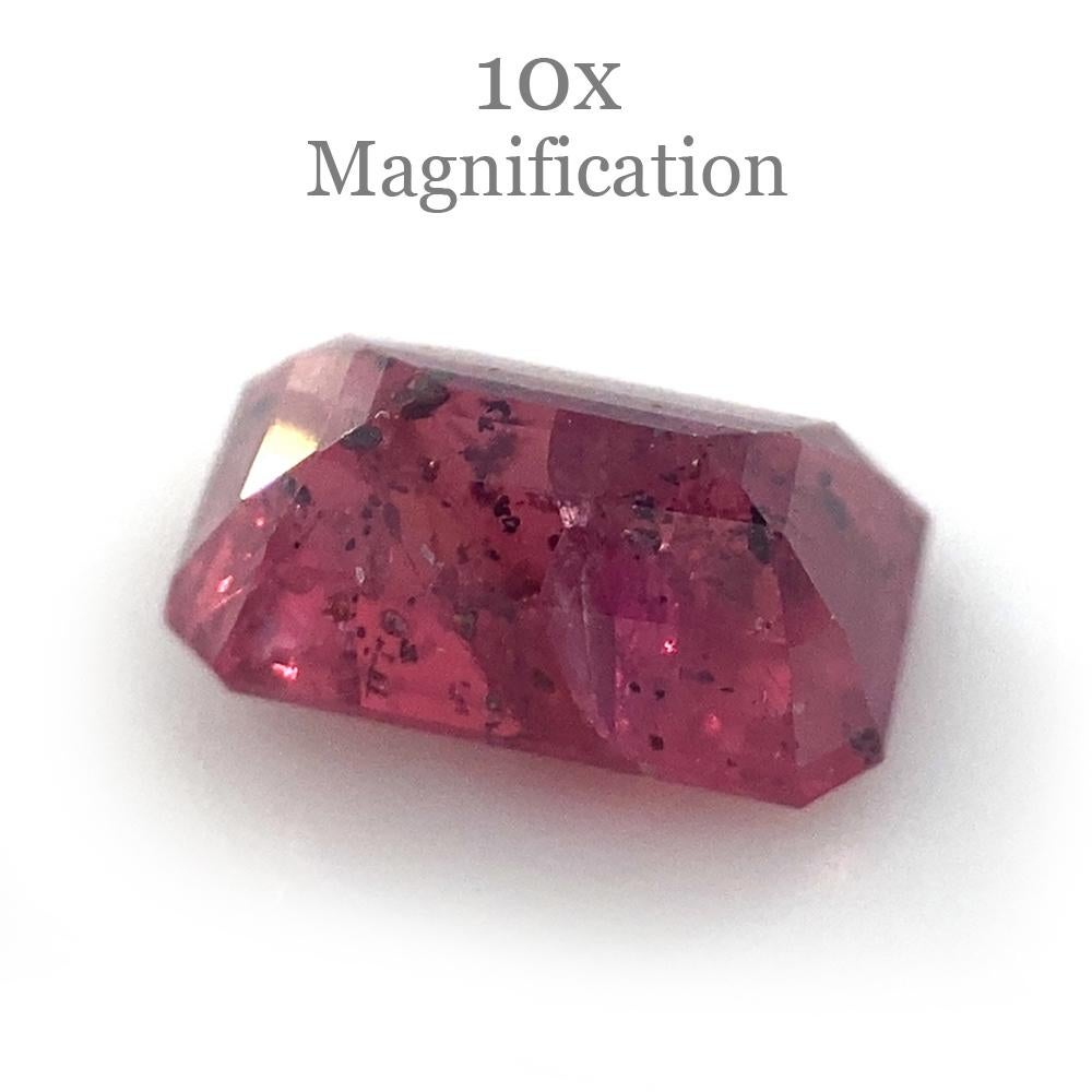 1.33ct Emerald Cut Red Ruby Unheated For Sale 5