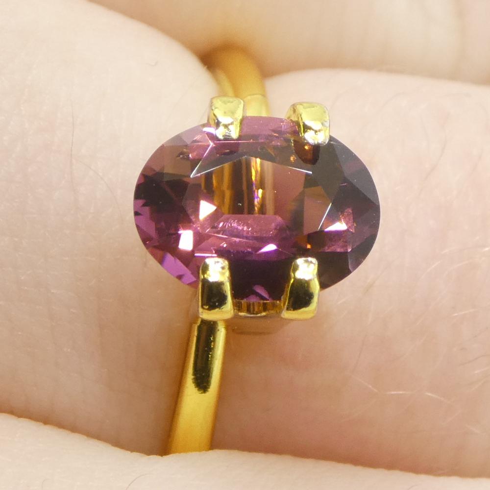 Taglio ovale 1.33ct Tormalina rosa ovale in vendita