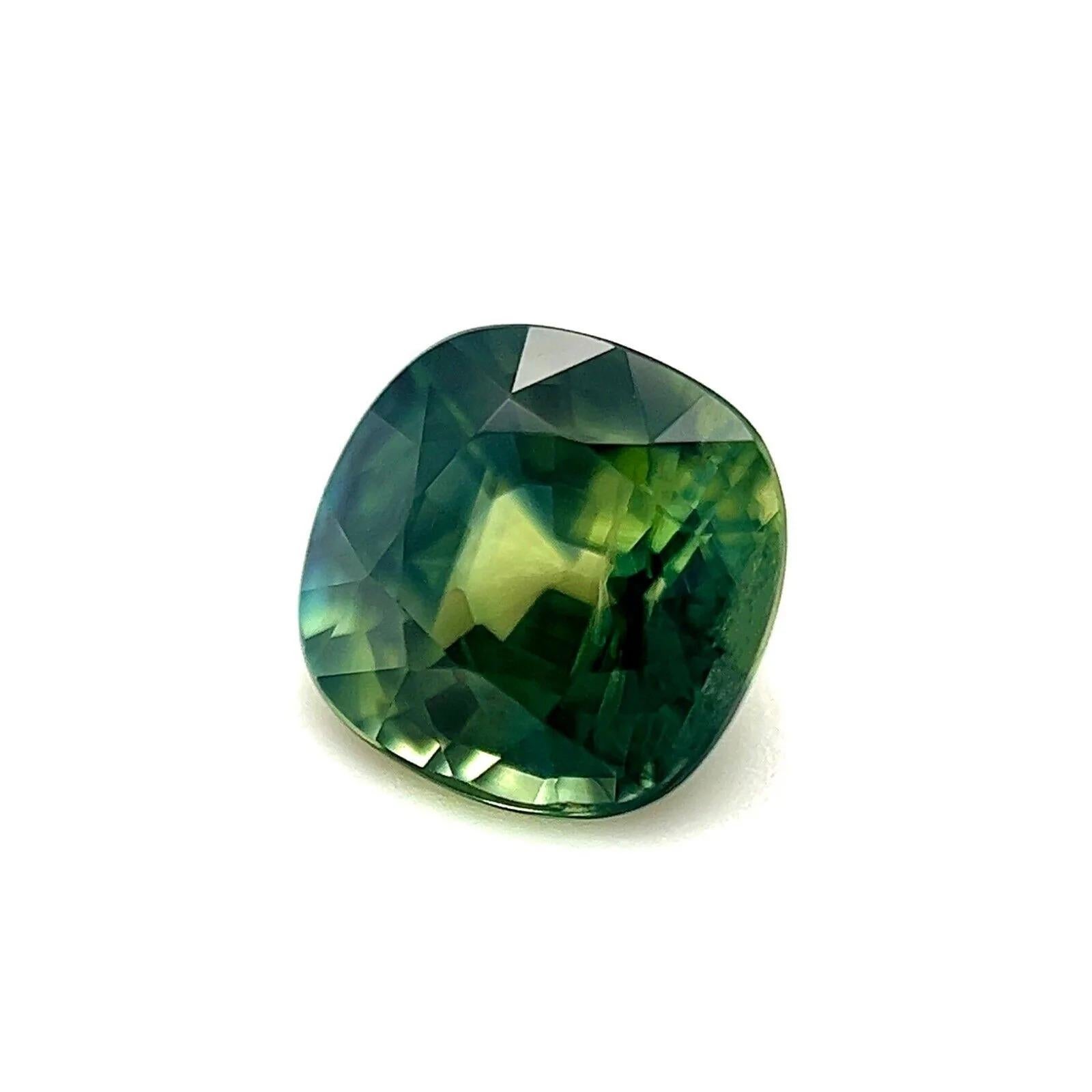 1.33ct Parti Colour Australia Sapphire Blue Green Yellow Cushion Cut Gem 6x6mm

Natural Australian Greenish Yellow Blue Parti-Colour Sapphire Gemstone.
1.33 Carat with a beautiful and unique greenish yellow blue colour and very good clarity, a very