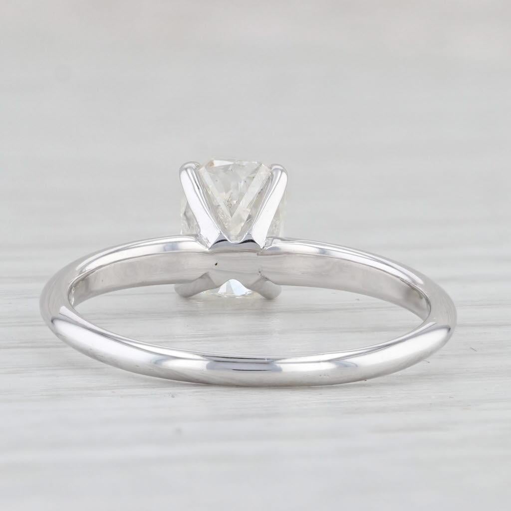 1,33ct Rechteck Brillant Solitär Verlobungsring 14k Weißgold Größe 8,25 (Brillantschliff) im Angebot