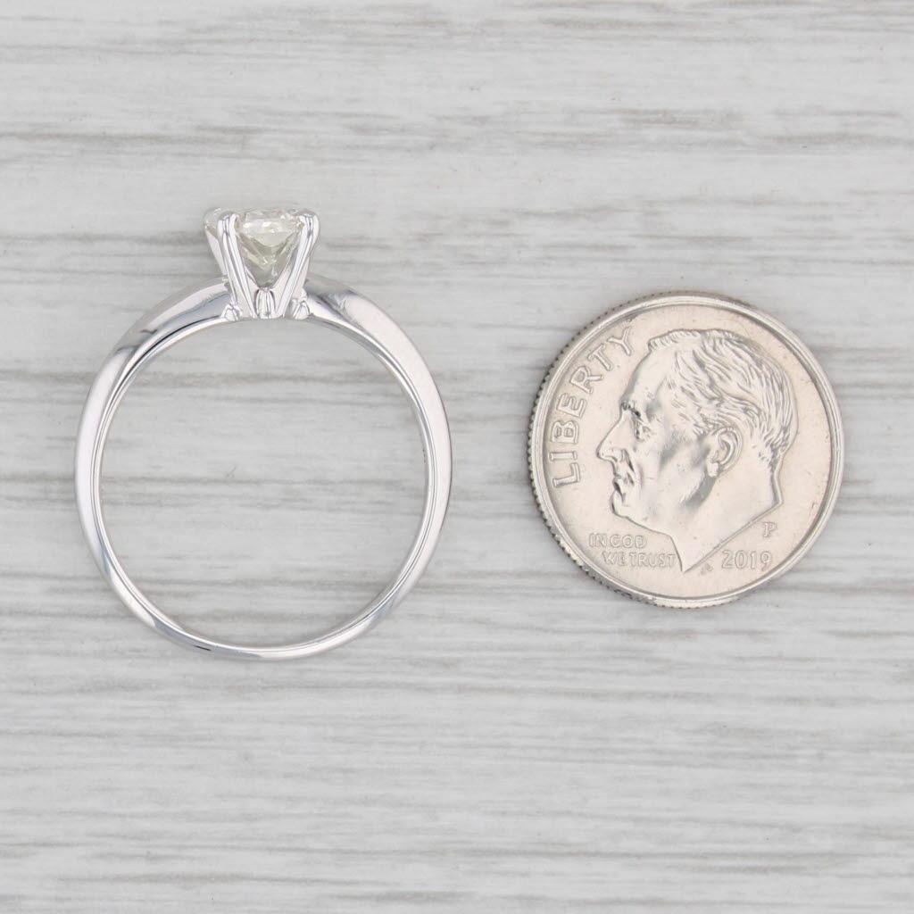 1,33ct Rechteck Brillant Solitär Verlobungsring 14k Weißgold Größe 8,25 im Angebot 2