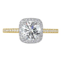 1.33ct Round Brilliant Cut Diamond Engagement Ring