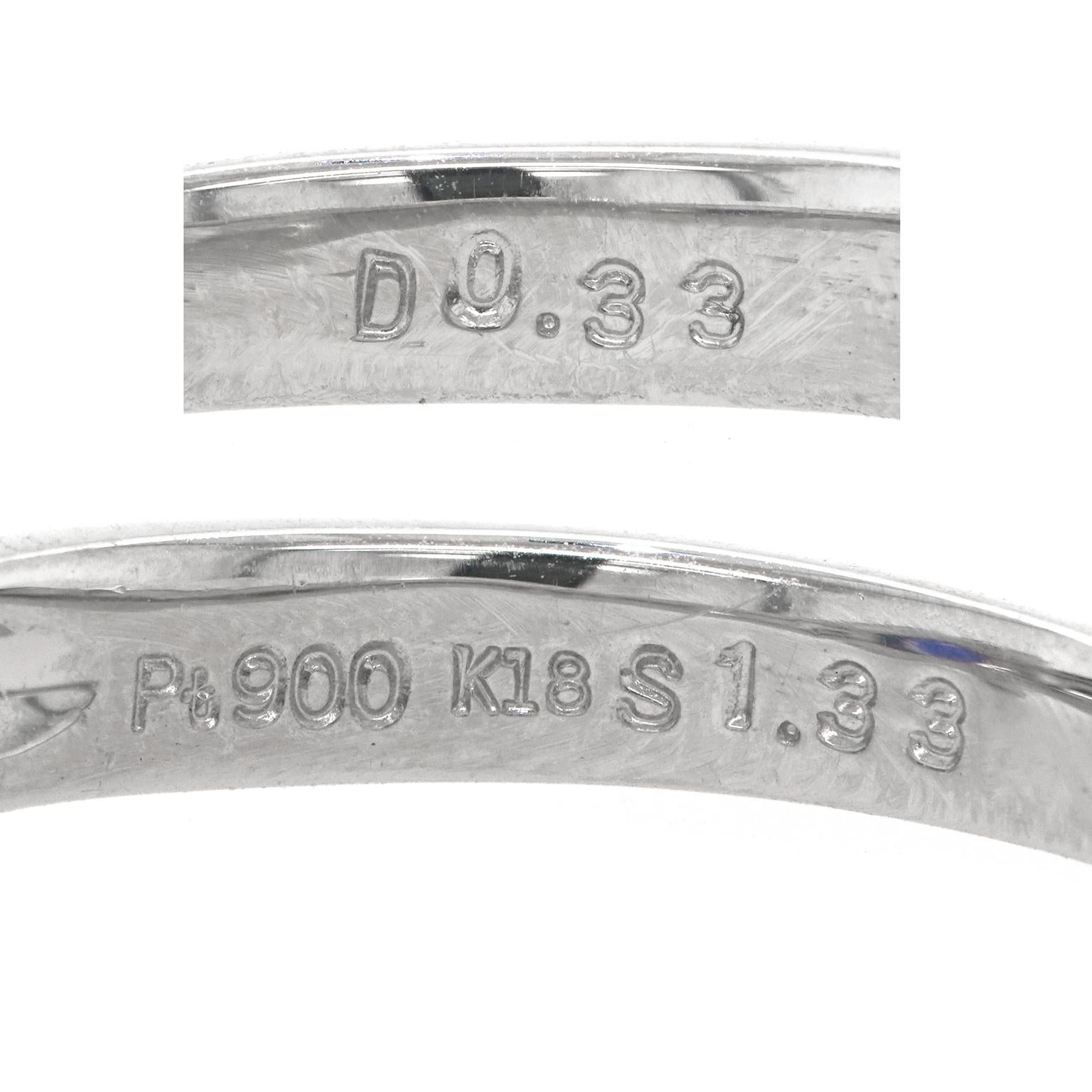 Women's or Men's 1.33 Carat Sapphire and Diamond-Set Platinum Ring