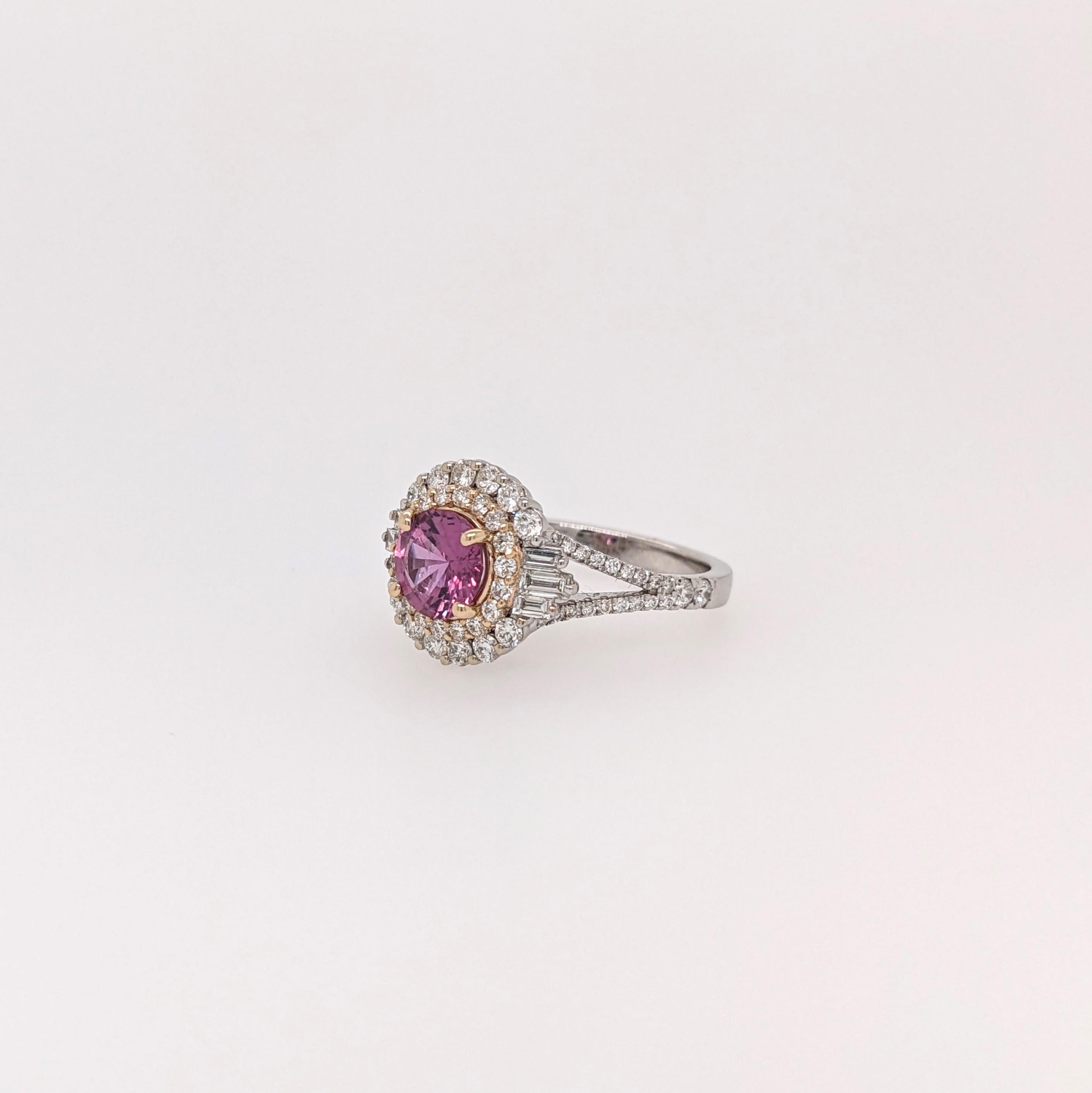 This pink sapphire ring is perfect for the modern bride! With a split band you can ensure that this ring will be worn safely and securely throughout the day and night.

Fun Fact: Sapphire is the birthstone for September :)

~~~~~

Item Type: