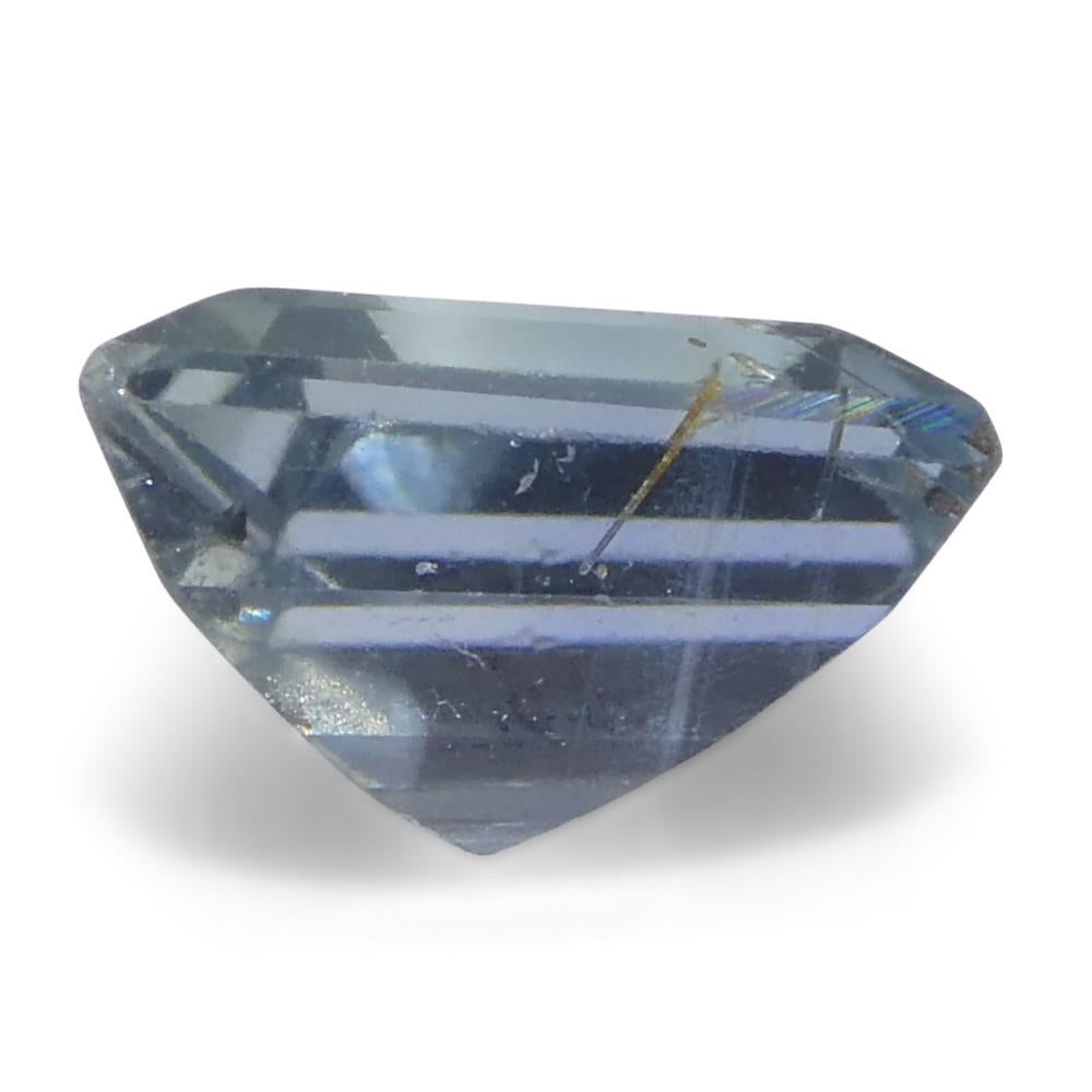 1,33ct Zaffiro blu trapazoide/acaro dell'Africa orientale in vendita 5