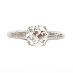 1.34 Carat Diamond Platinum Engagement Ring