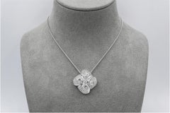 Roman Malakov 1.34 Carats Round Cut Diamond Swirl Fashion Pendant Necklace