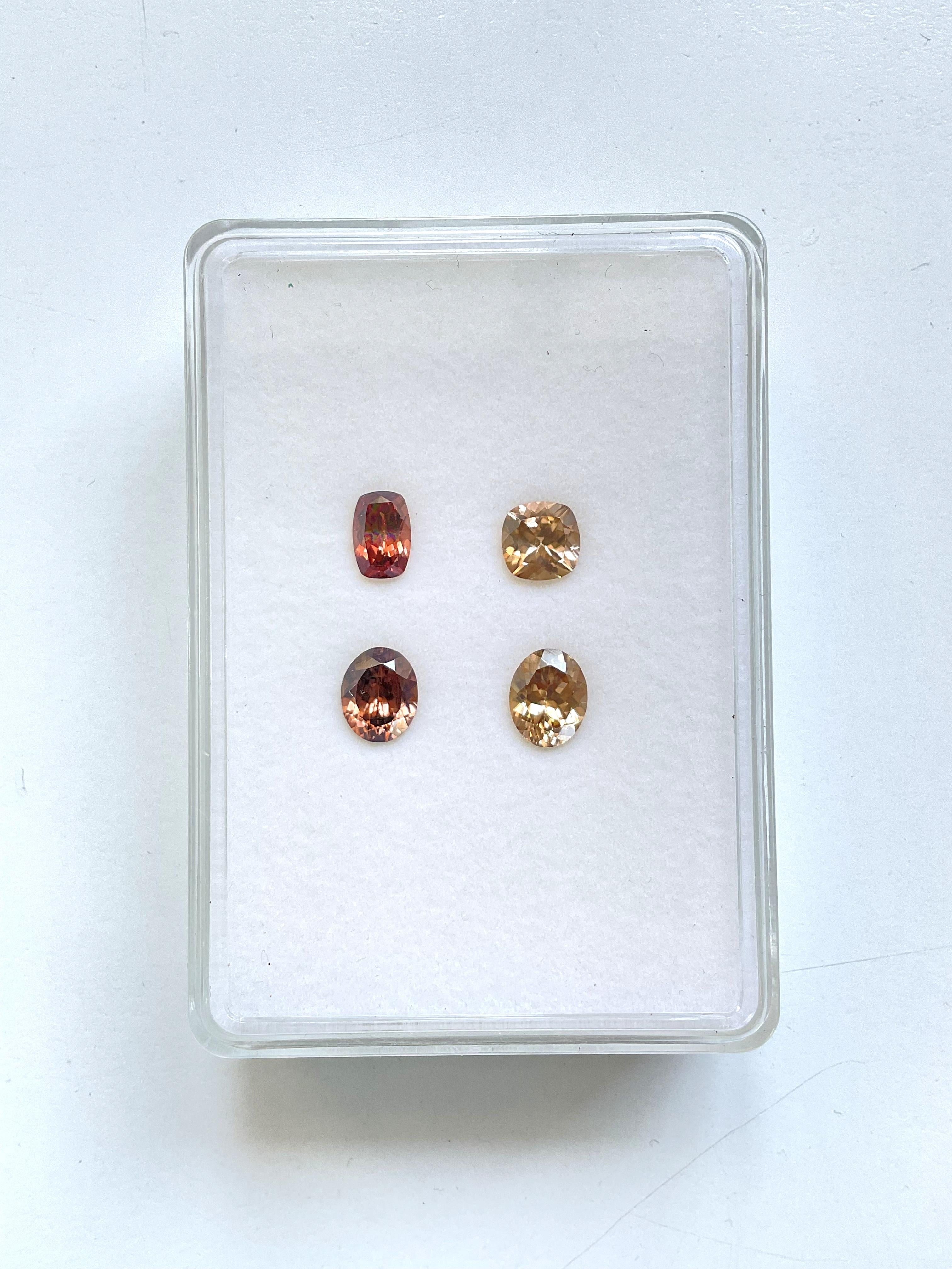13.4 Carat Tanzania Zircon Natural Oval & Cushion Cutstone Fine Jewelry Gemstone In New Condition For Sale In Jaipur, RJ
