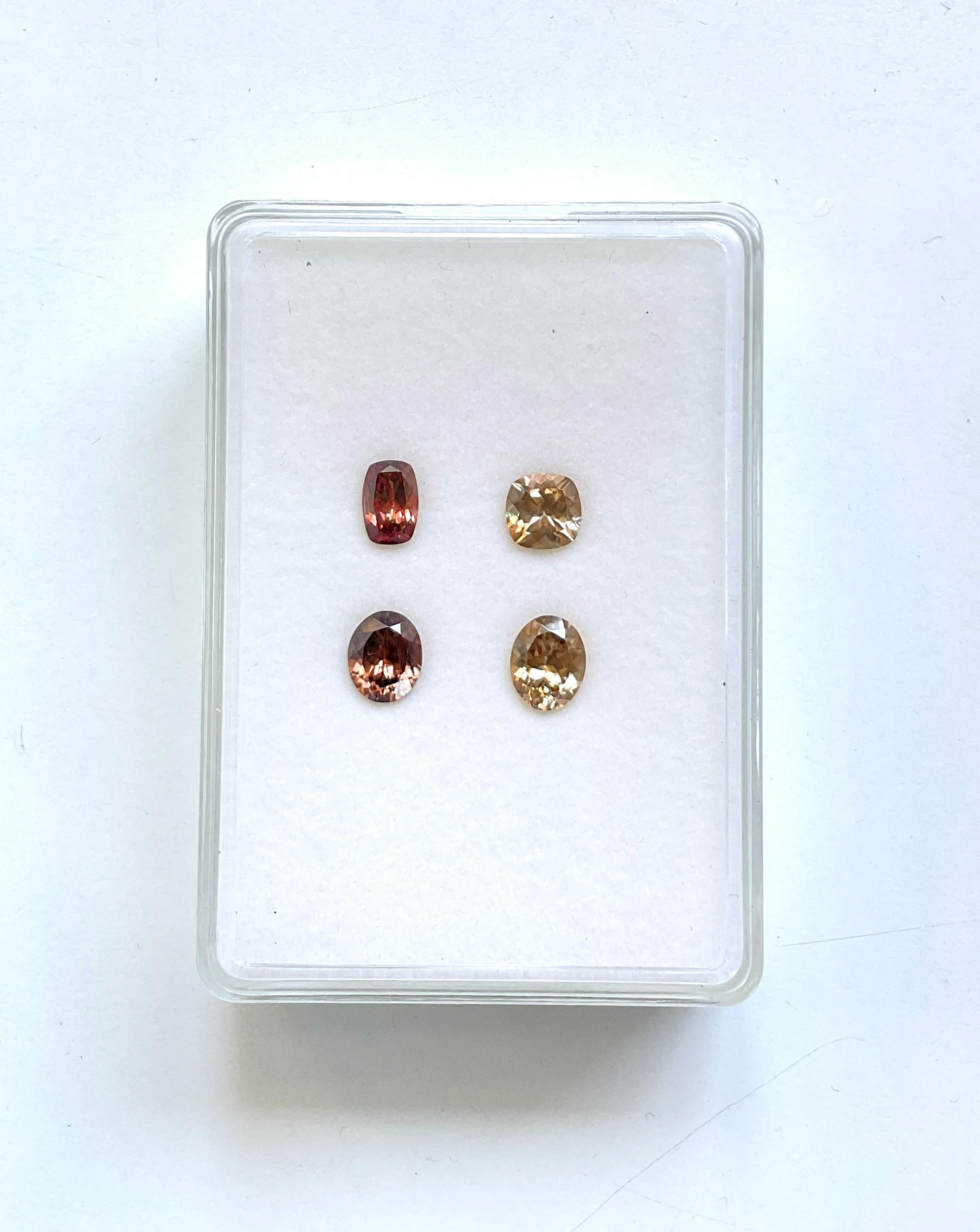 13.4 Carat Tanzania Zircon Natural Oval & Cushion Cutstone Fine Jewelry Gemstone 1