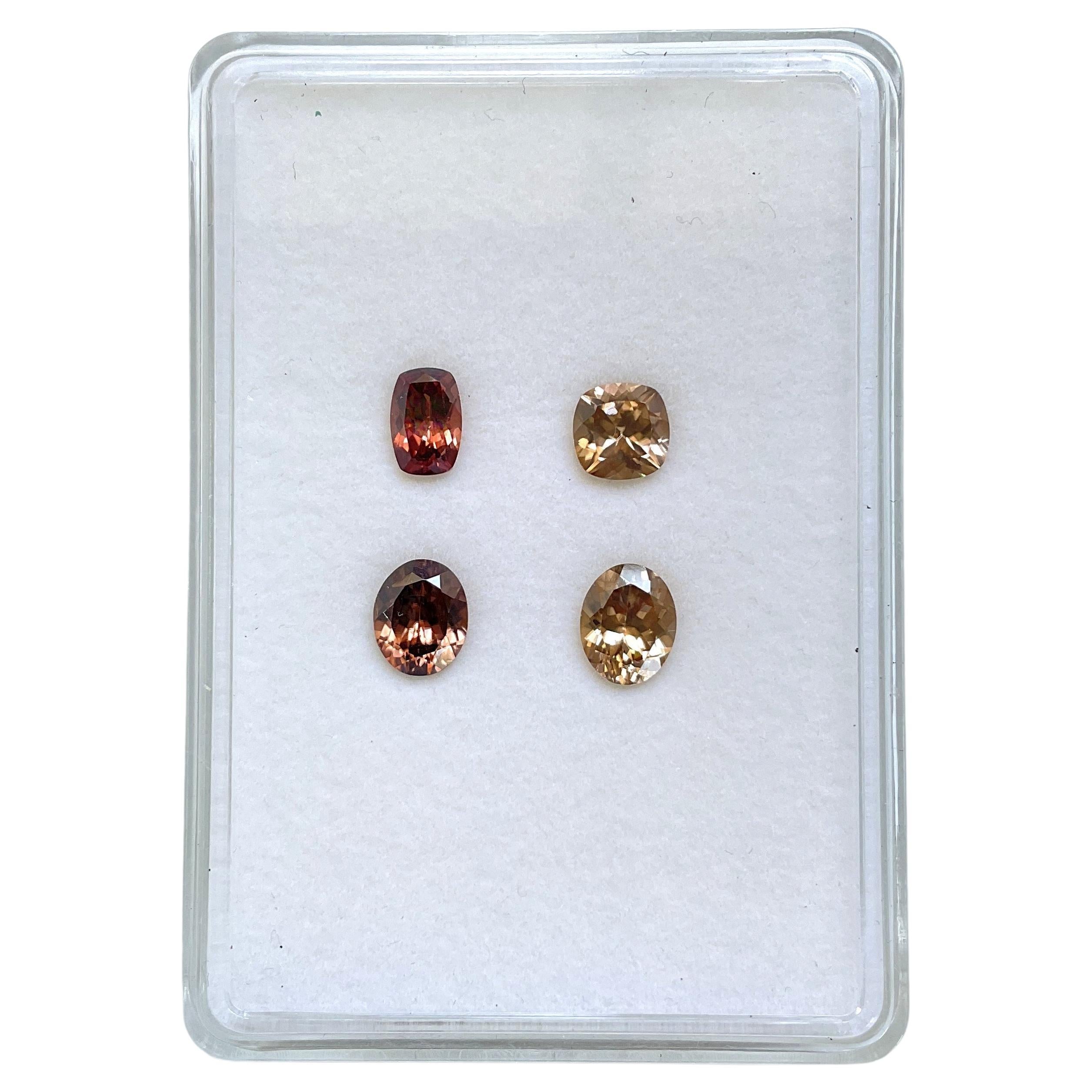 13.4 Carat Tanzania Zircon Natural Oval & Cushion Cutstone Fine Jewelry Gemstone For Sale