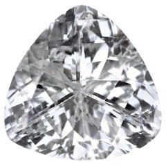 1.34 Carat Trillion Cut Natural White Sapphire Loose Gemstone from Sri Lanka