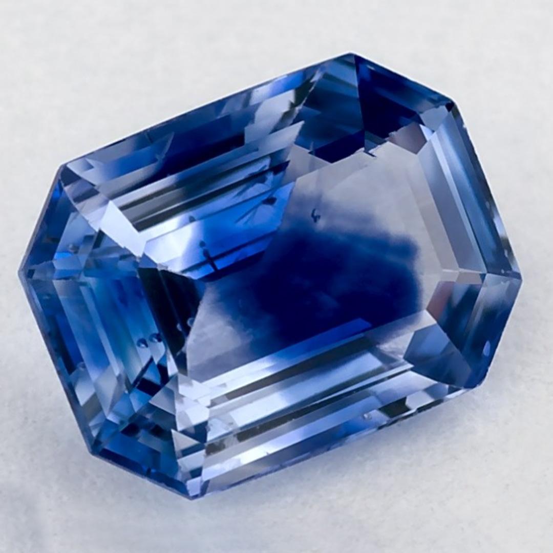 1.34 Karat Blauer Saphir Oktagon-Schliff Loser Edelstein (Achteckschliff) im Angebot