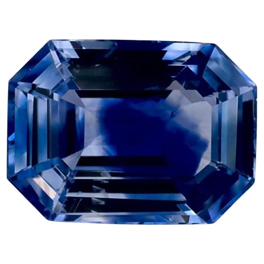 1.34 Ct Blue Sapphire Octagon Cut Loose Gemstone