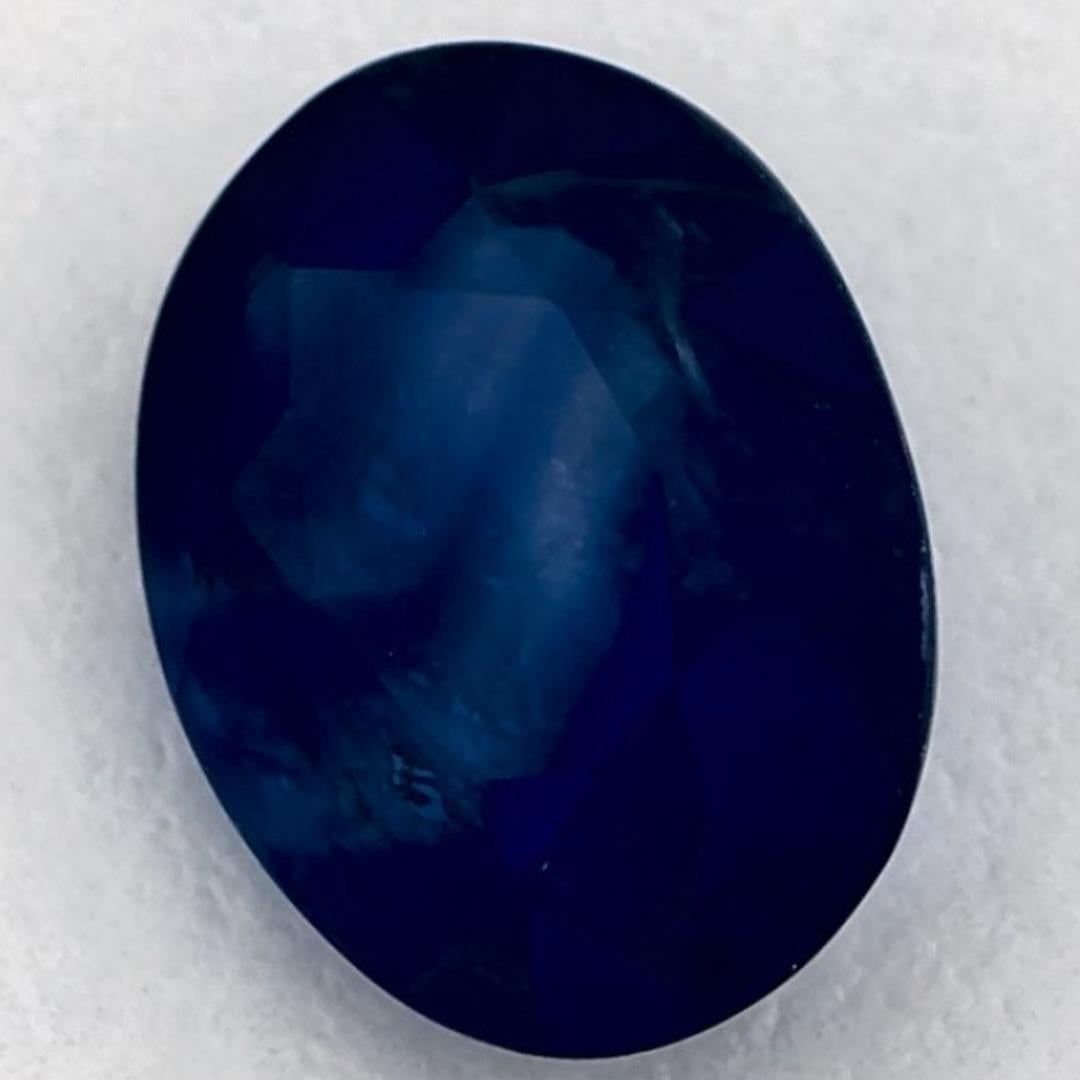 Taglio ovale 1.34 carati di zaffiro blu ovale sfuso in vendita