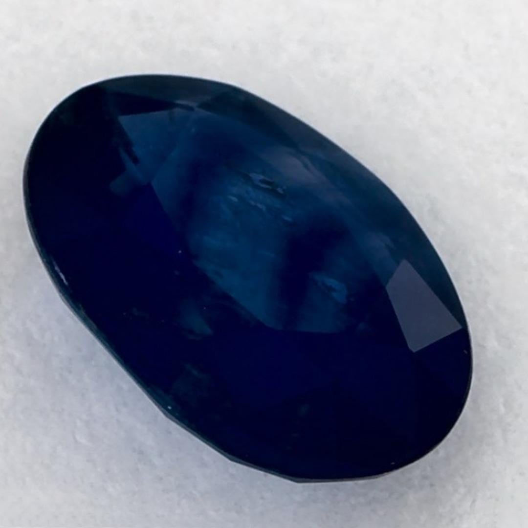 1.34 carati di zaffiro blu ovale sfuso in vendita 1