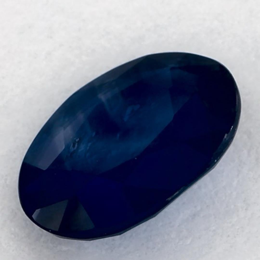 1.34 carati di zaffiro blu ovale sfuso in vendita 2