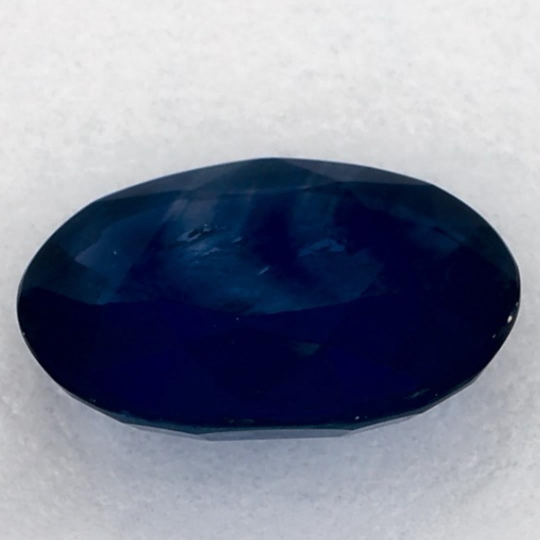 1.34 carati di zaffiro blu ovale sfuso in vendita 3