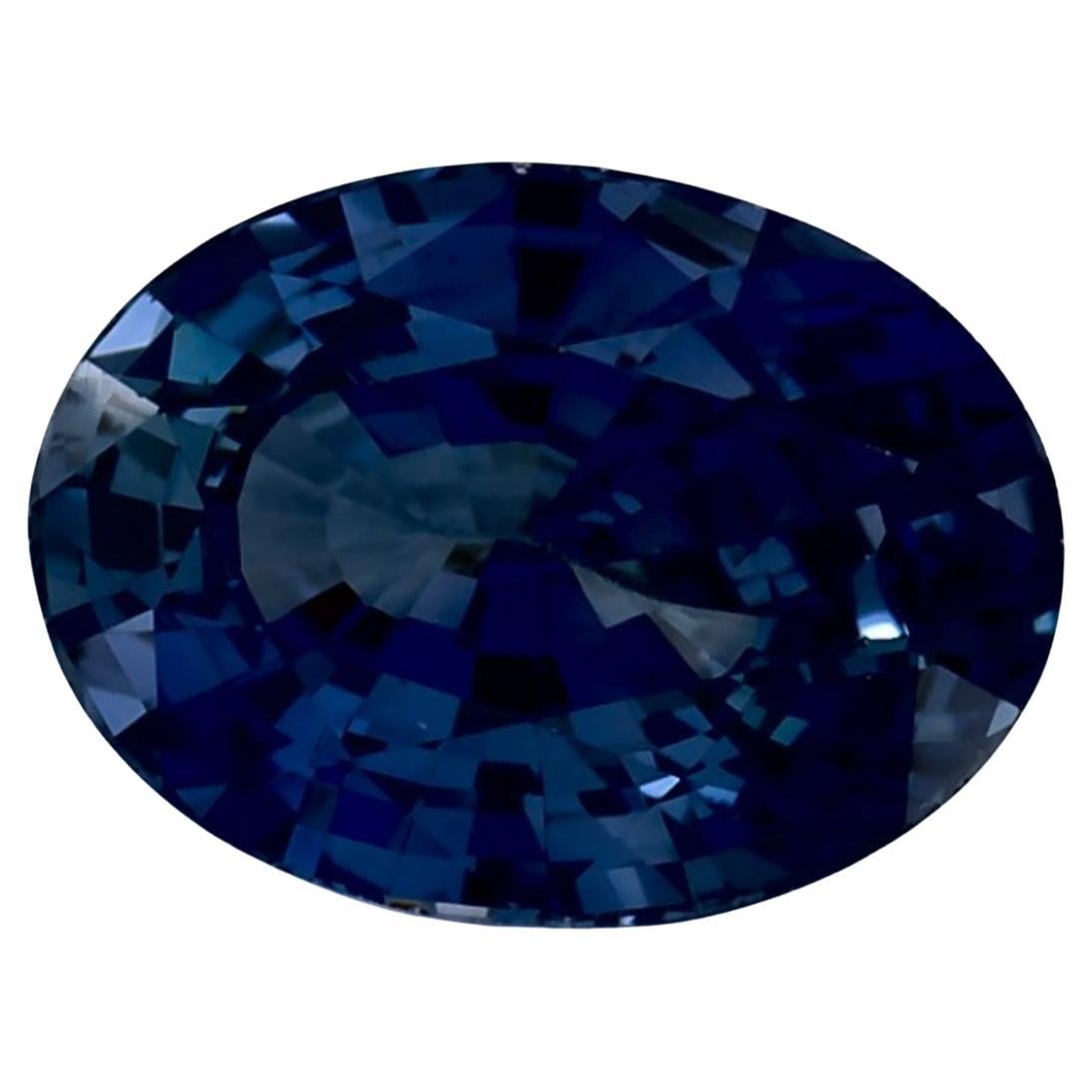 1.34 Ct Blue Sapphire Oval Loose Gemstone For Sale
