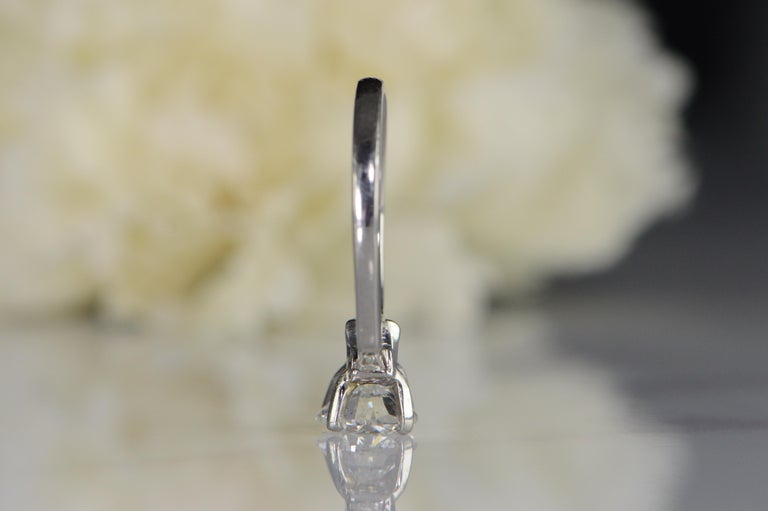 1.34 Carat Diamond Art Deco Solitaire Platinum Engagement Ring For Sale ...